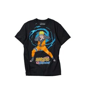 Men's Naruto Split Energy Black  Cotton Short Sleeve Tee T-Shirt Anime XXL (2XL)